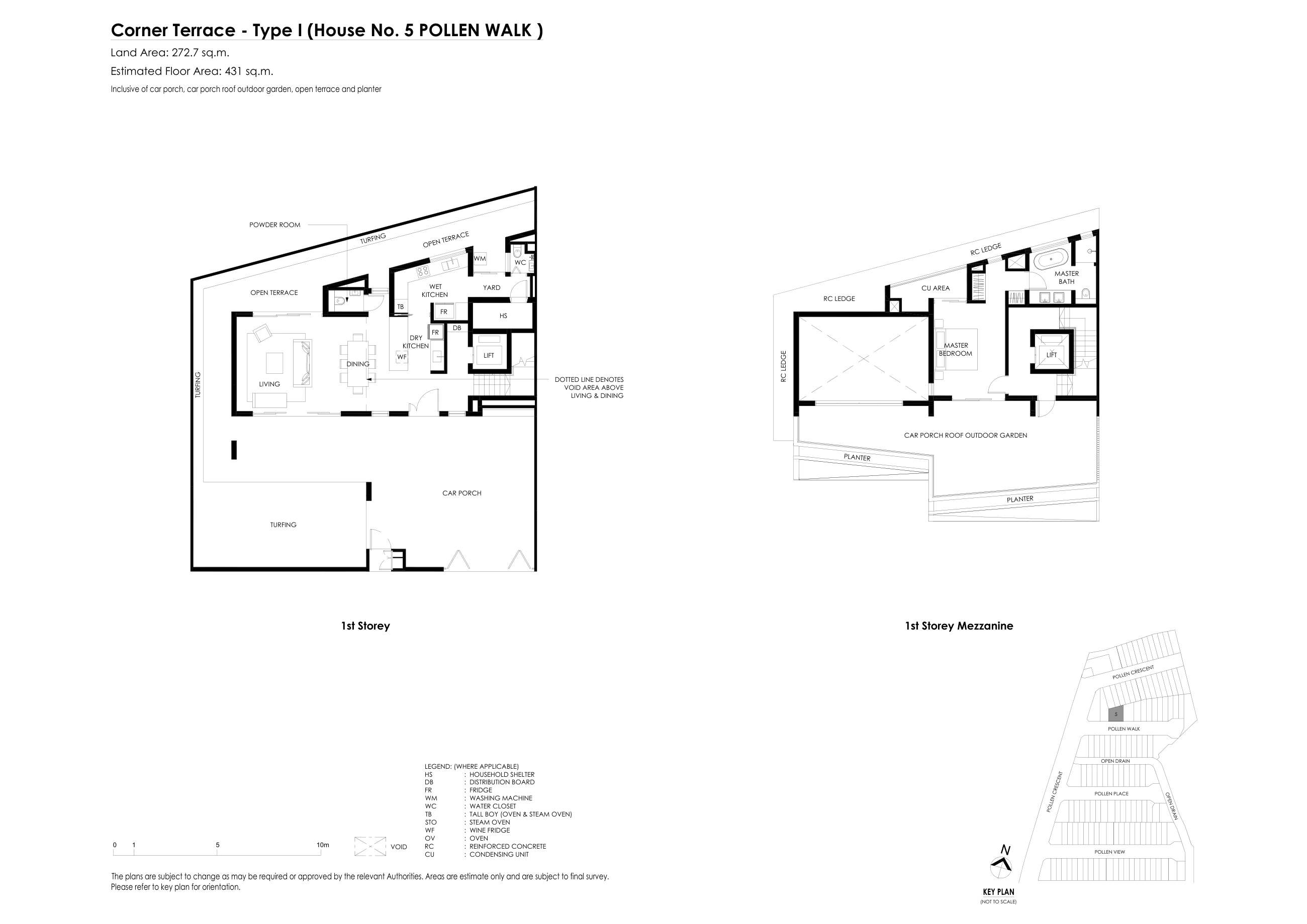 5 Pollen Walk floor plan — First storey & mezzanine