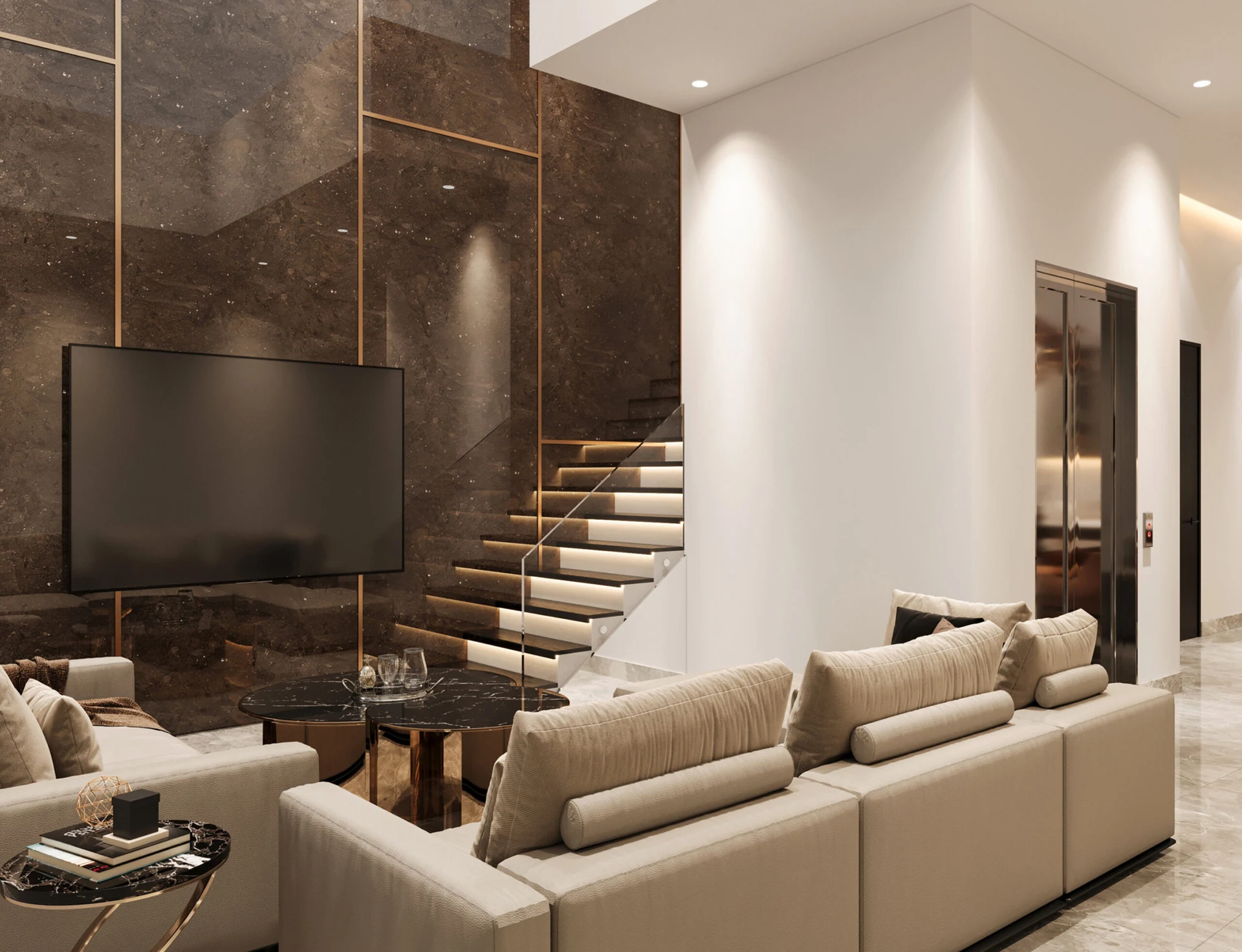 Chevron Collection living room · developer’s artist’s impression