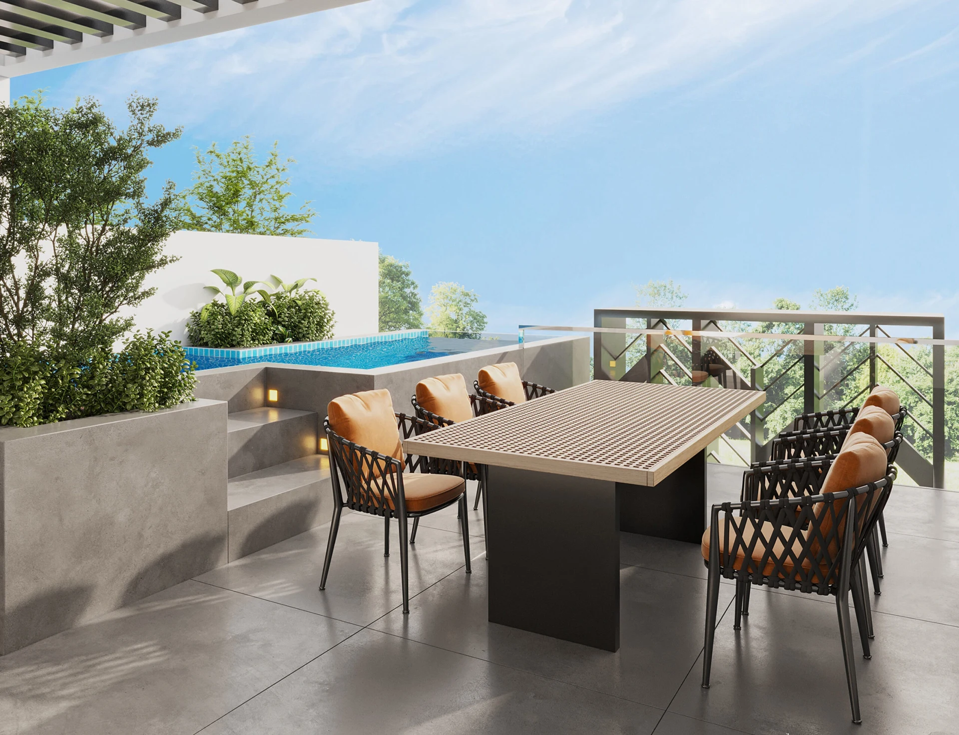 Chevron Collection rooftop · developer’s artist’s impression